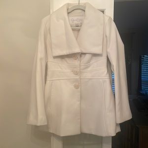Jessica Simpson White Pea Coat Small